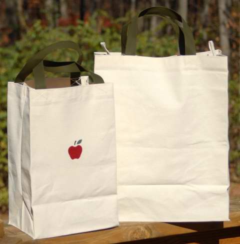 small canvas bags